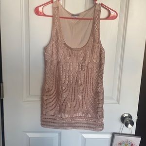 Express pink sparkly tank top